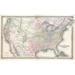 Colton Map of the United States (1855) by Artokoloro