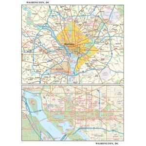 Washington, DC Wall Map by Globe Turner