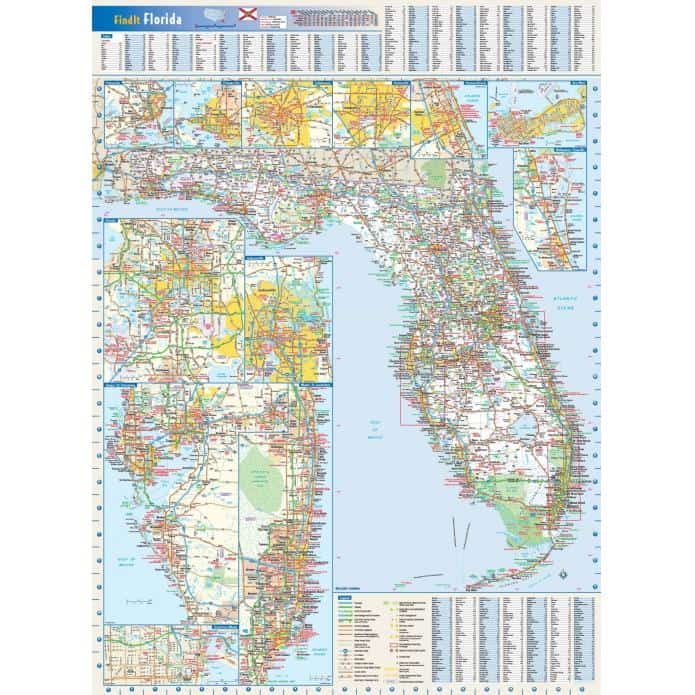 Detailed map of Florida with highways, cities, and regions for travel planning.