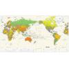 World Pacific Centered Contemporary Wall Map by Globe Turner