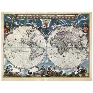 World Blaeu Wall Map, 1665