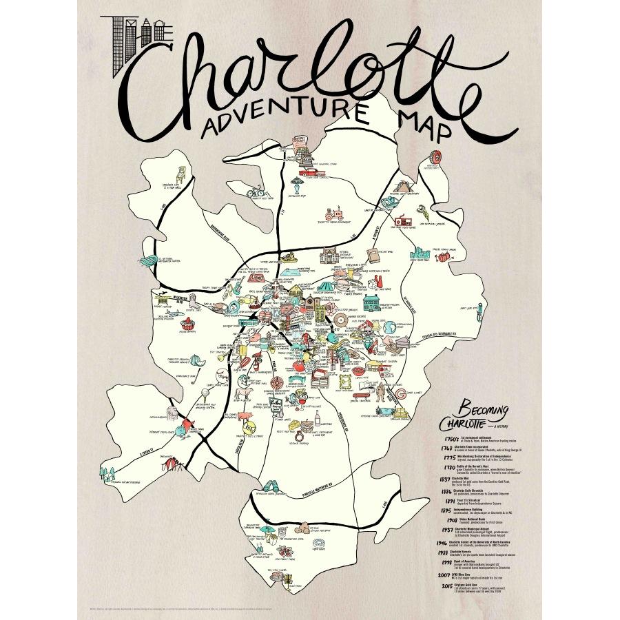 Charlotte Adventure Map The Map Shop