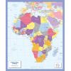Color Blind friendly Political Wall Map of Africa by Cosmographics
