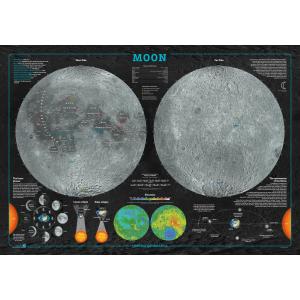 Moon Wall Map by Geo4Map