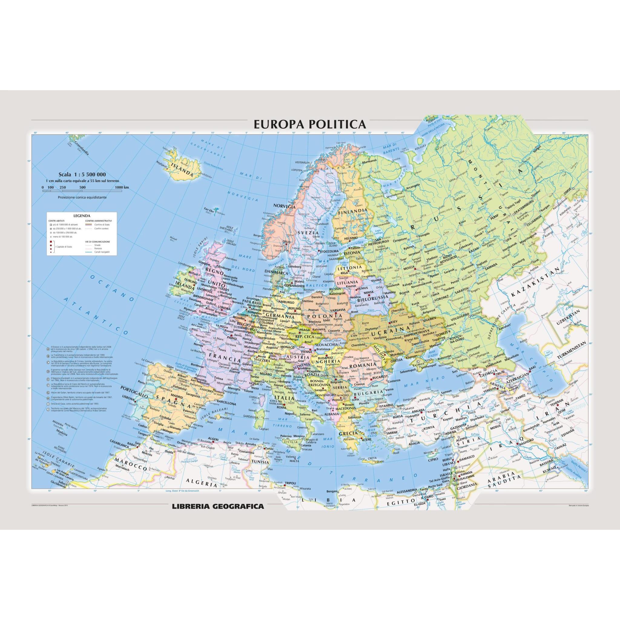 Large Wall Map Of Europe Darke County Ohio Map
