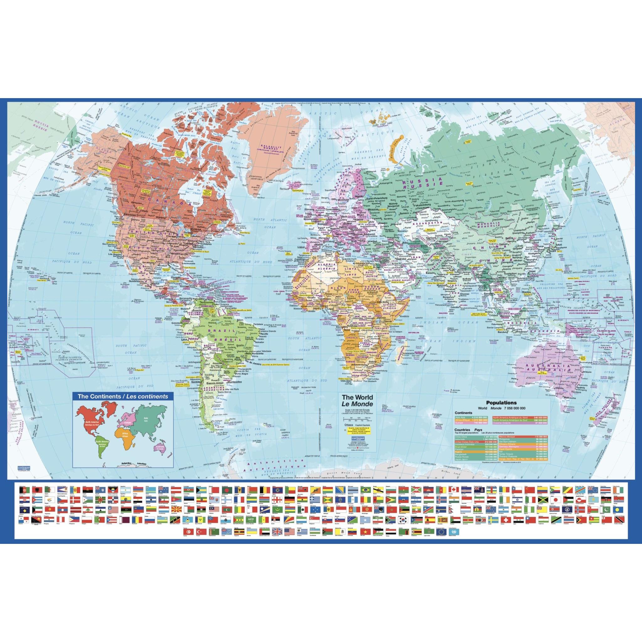 Premium World Scratch Map With Flags - Travel Bible Shop