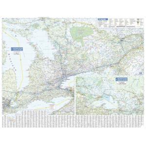 Ontario Wall Map - South Portion with Northern Ontario Inset by Lucid Map
