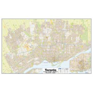 Greater Toronto Wall Map - Street Detail - Extra Large by Lucid Map