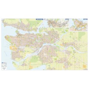 Greater Vancouver Wall Map - Street Detail - Extra Large by Lucid Map