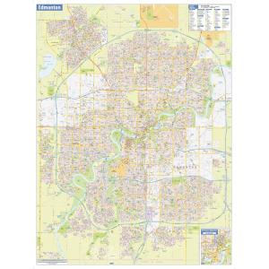 Edmonton Wall Map - Street Detail - Large by Lucid Map