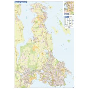 Victoria Wall Map - Street Detail - Large by Lucid Map