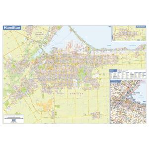 Hamilton Wall Map - Street Detail by Lucid Map