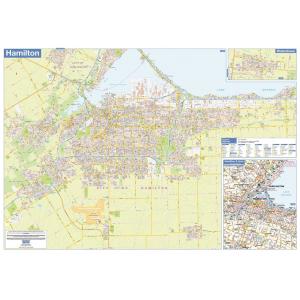 Hamilton Wall Map - Street Detail - Large by Lucid Map