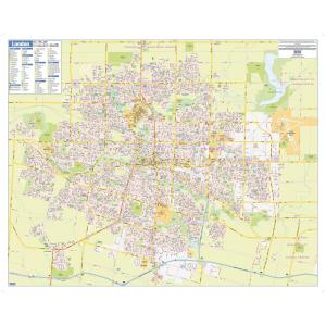 London Ontario Wall Map - Street Detail by Lucid Map