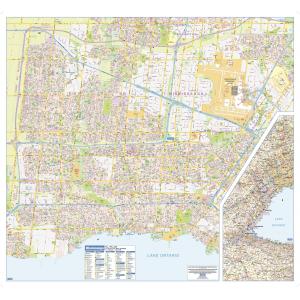 Mississauga Wall Map - Large by Lucid Map
