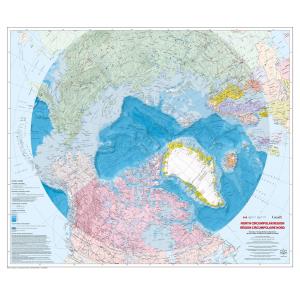 North Circumpolar Region Wall Map - Bilingual - Atlas of Canada by Natural Resources Canada