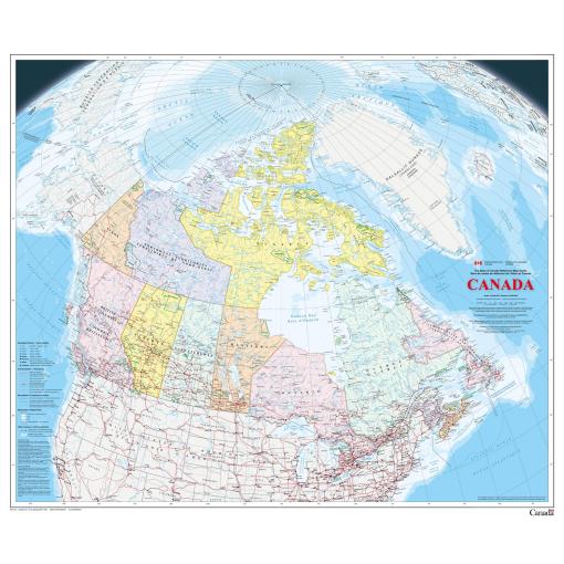 Detailed political map of Canada showing provinces, territories, cities, and geographic features, ideal for travel planning, education, and navigation.