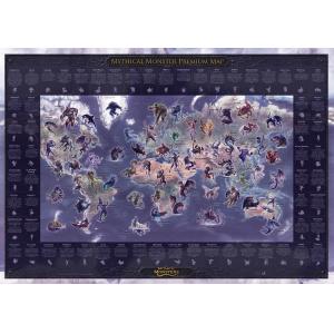 Mythical Monster Premium Wall Map - Medium by Twisted Spirit