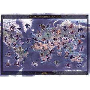 Mythical Monster Premium Wall Map - Poster by Twisted Spirit