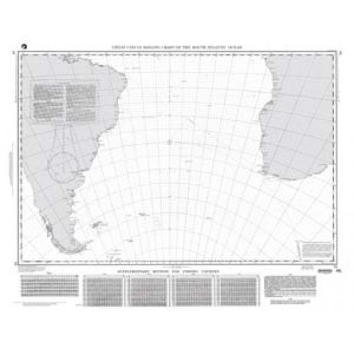 NGA Chart - Great Circle Sailing Chart of the South Atlantic Ocean - 00024