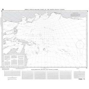 NGA Chart - Great Circle Sailing Chart of the North Pacific Ocean - 00056