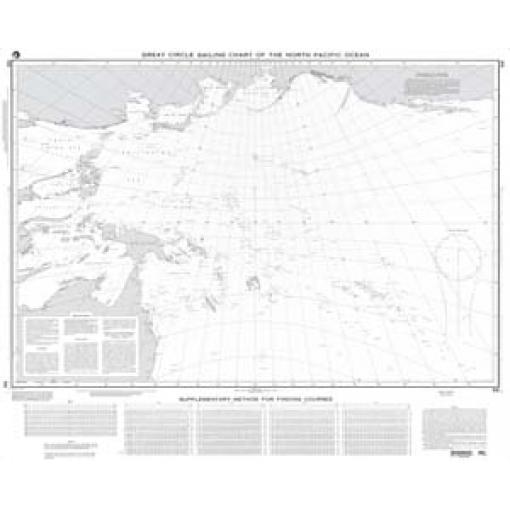 NGA Chart - Great Circle Sailing Chart of the North Pacific Ocean - 00056