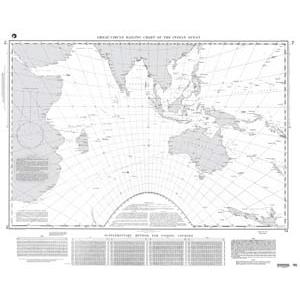 NGA Chart - Great Circle Sailing Chart of the Indian Ocean - 00074
