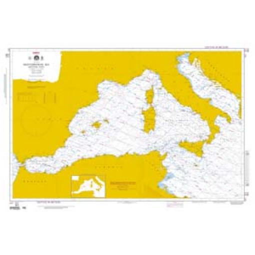 NGA Chart - Mediterranean Sea-Western Part (OMEGA) - 00301