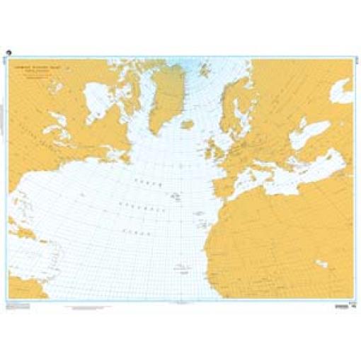 NGA Chart - Gnomonic Plotting Chart - North Atlantic - 05101