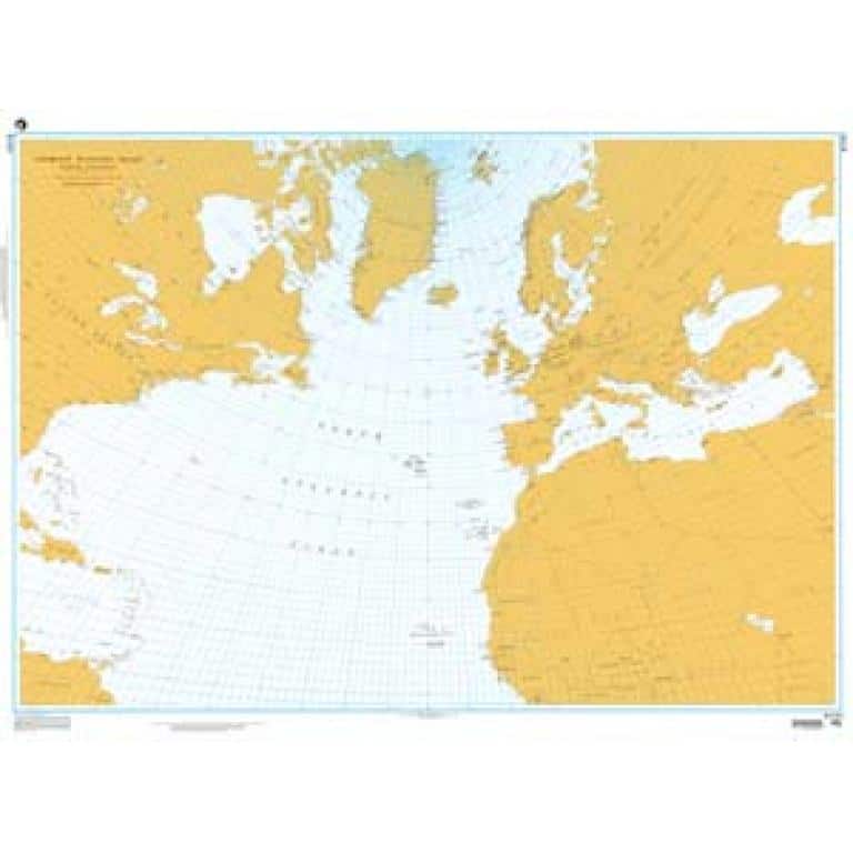 NGA Chart Gnomonic Plotting Chart North Atlantic 05101 The Map Shop