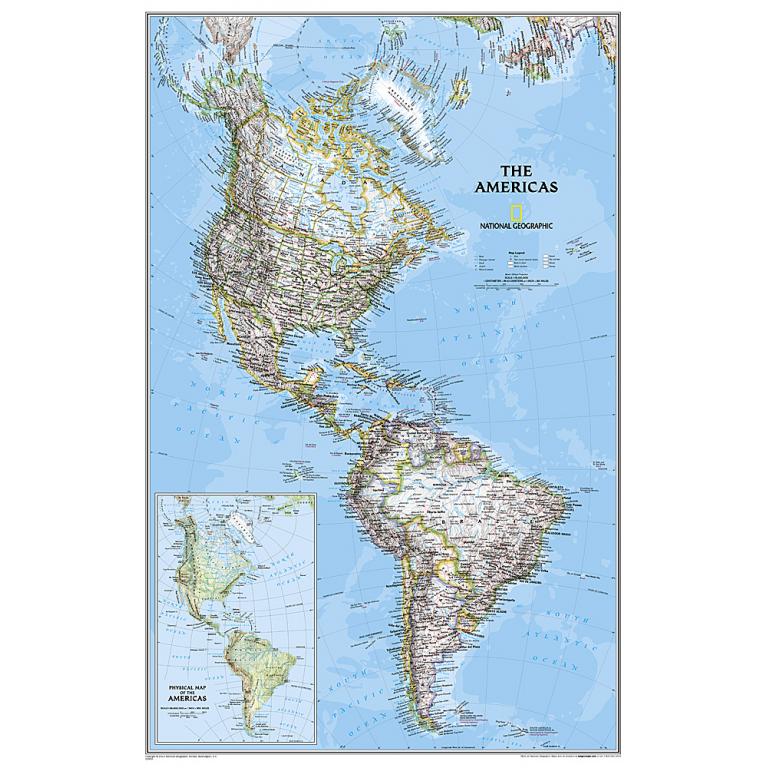 Americas Classic Wall Map by National Geographic