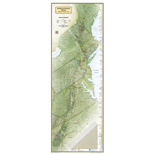 Appalachian Trail Wall Map by National Geographic