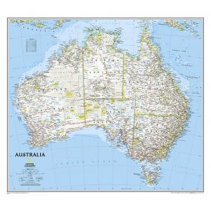 Australia Classic Wall Map by National Geographic