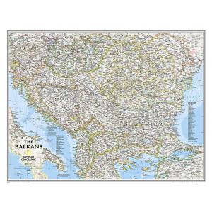 Balkans Wall Map by National Geographic