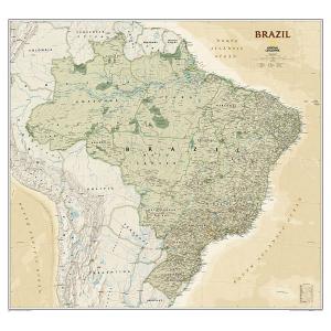Brazil Executive Wall Map by National Geographic