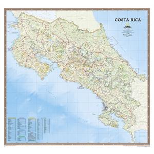 Costa Rica Wall Map by National Geographic