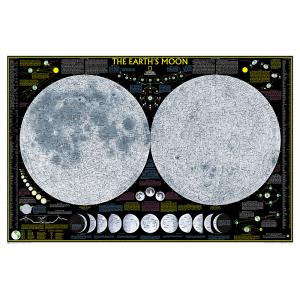 Moon Wall Map by National Geographic
