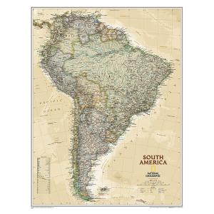 South America Executive Wall Map by National Geographic