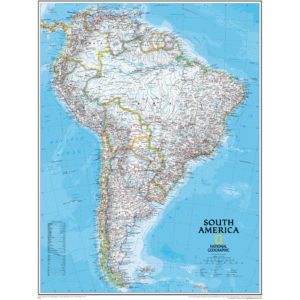 South America Classic Wall Map by National Geographic