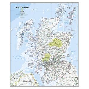 Scotland Classic Wall Map by National Geographic