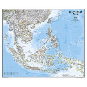 Southeast Asia Wall Map by National Geographic