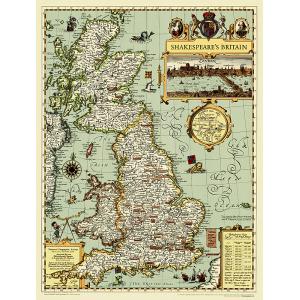 Shakespeare's Britain Wall Map by National Geographic
