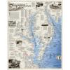 Shipwrecks of the Delmarva Wall Map by National Geographic