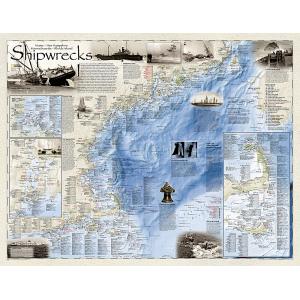 Shipwrecks of the Northeast Wall Map by National Geographic