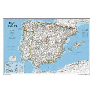 Spain & Portugal Wall Map by National Geographic