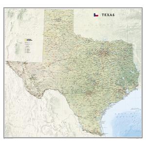 Texas Wall Map by National Geographic
