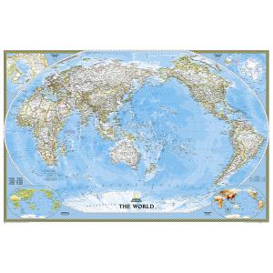 World Classic Pacific Centered Wall Map by National Geographic