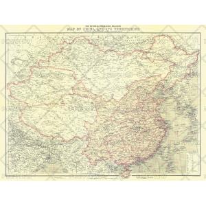 China and Its Territories - Published 1912 by National Geographic