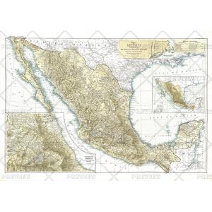 Mexico - Published 1916 by National Geographic