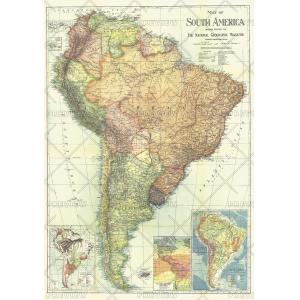 South America - Published 1921 by National Geographic